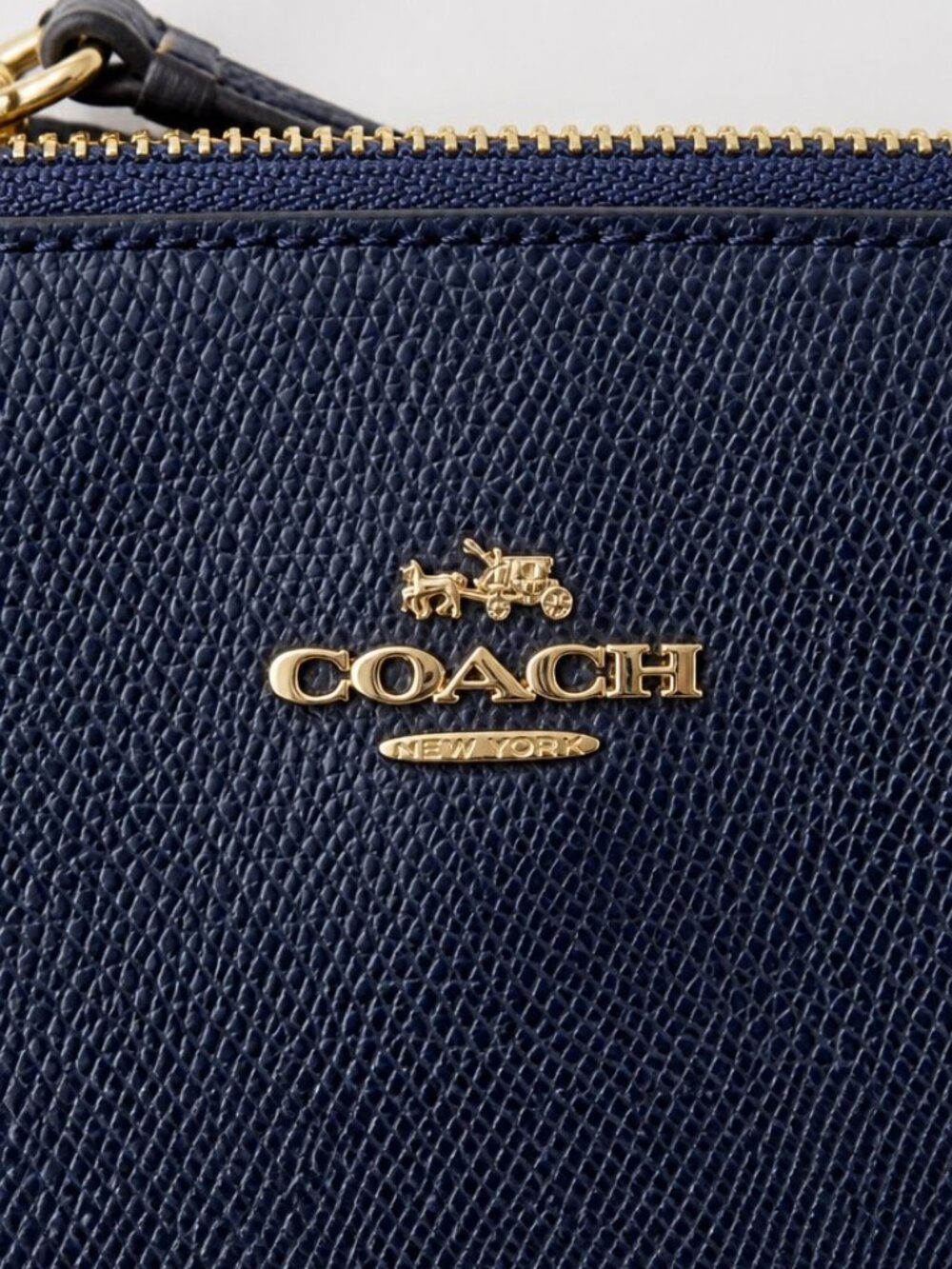 Coach Coach Christie Carryall Large Navy Blue Leather Satchel Women's Bag - Picture 3 of 10